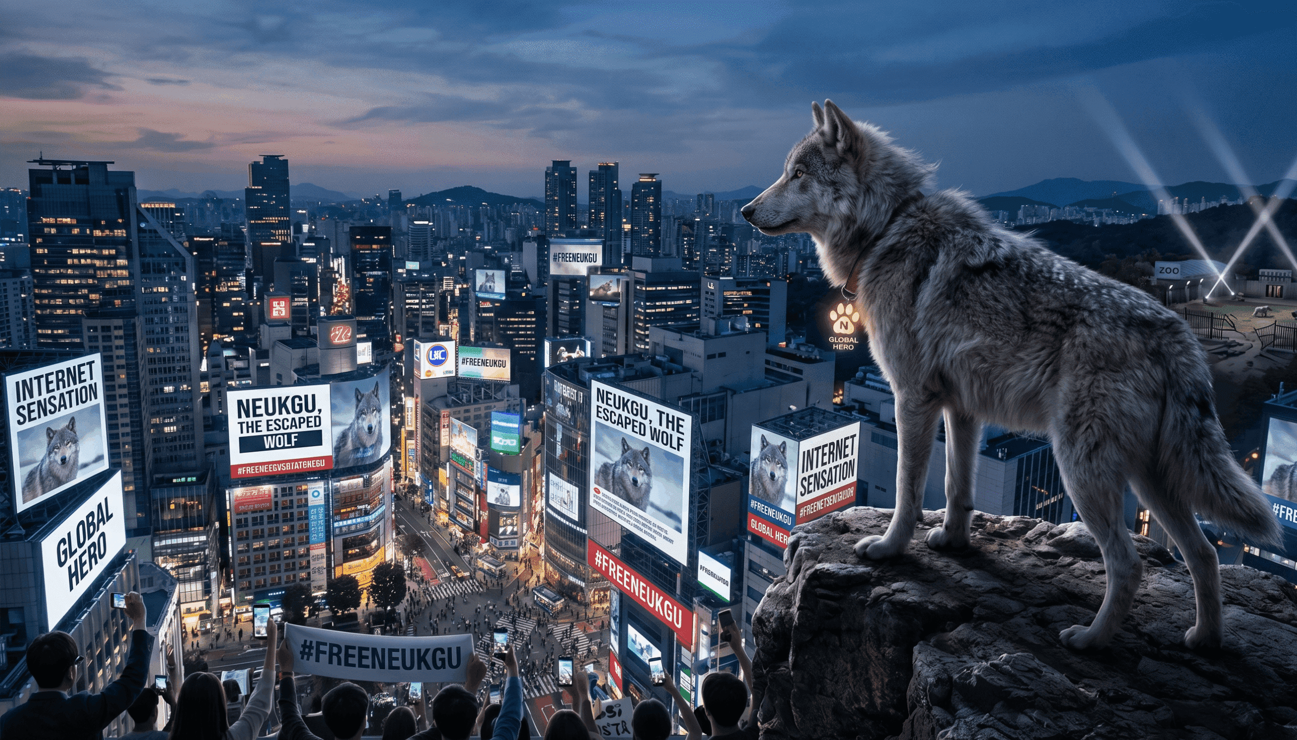 Neukgu – The Escaped Zoo Wolf Who Became a Global Internet Hero
